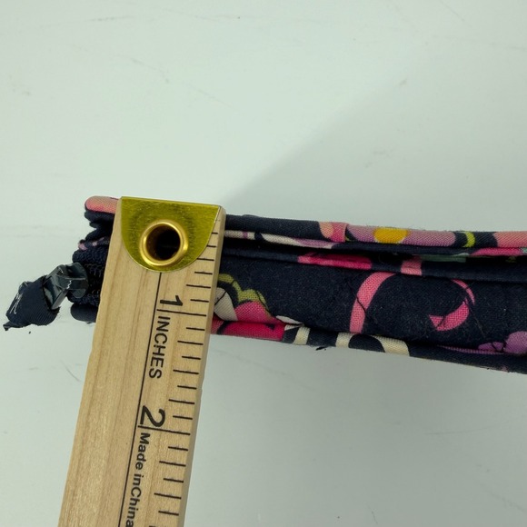 Vera Bradley Quilted Floral Butterfly Zip Around Wristlet Wallet - Picture 8 of 8